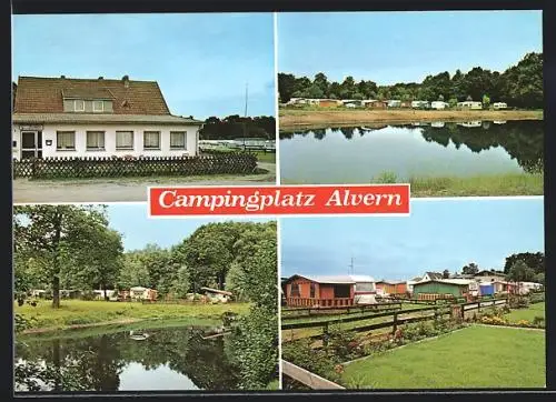 AK Celle-Garssen, Gaststätte und Campingplatz Alvern, Uferpartie