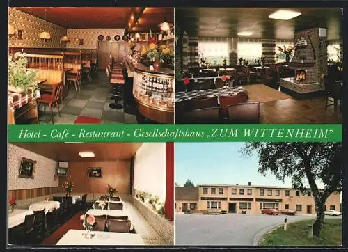 AK Westerstede, Hotel-Café-Restaurant Zum Wittenheim, Innen- und Aussenansicht