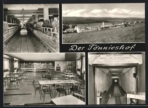 AK Fredelsloh, Tönnieshof, Lagerhalle von Carstens-Keramik, Kantine, Kegelbahn