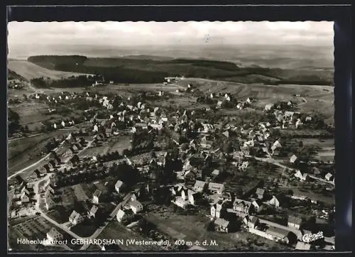 AK Gebhardshain /Westerwald, Ortsansicht vom Flugzeug aus