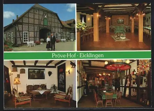 AK Eicklingen / Celle, Gasthof Pröve-Hof, Aussen- und Innenansichten, Braunschweiger Strasse 22
