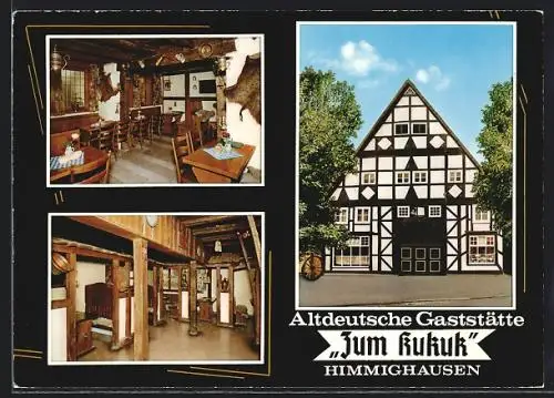 AK Nieheim-Himmighausen, Gasthaus Zum Kukuk, Aussen- und Innenansichten