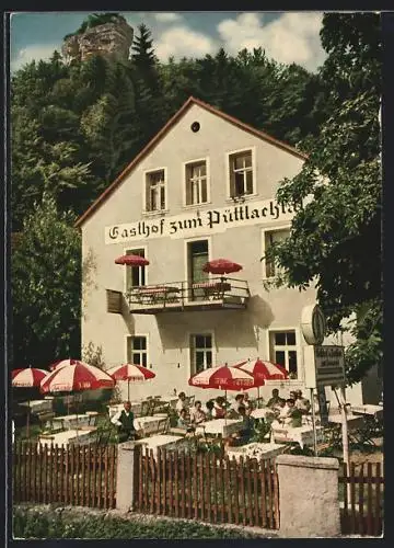 AK Tüchersfeld, Gasthof-Café Püttlachtal, Inh. Ad. Teichmann