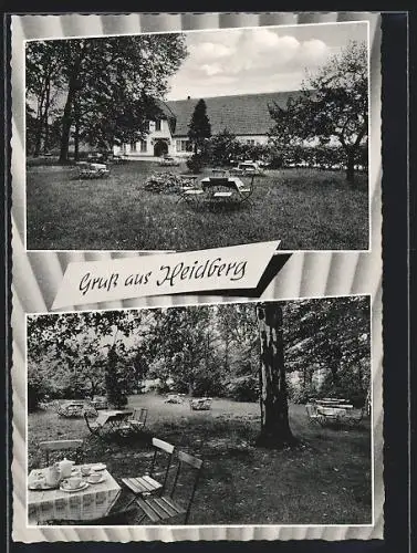 AK Heidberg b. Lilienthal, Gasthof Zum Heidberg, Inh. A. Pein, Gartenansichten