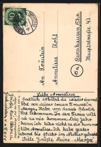 AK Walldürn / Odenwald, Jugendherberge Auf der Heide