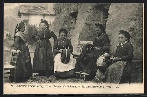 AK Auvergne, Costumes de la Savoie, Les Dentellières de Tignes