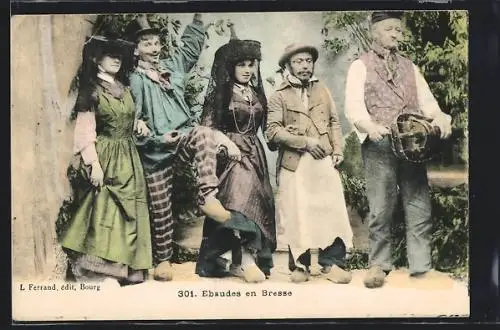 AK Auvergne, Ebaudes en Bresses, Les Costumes