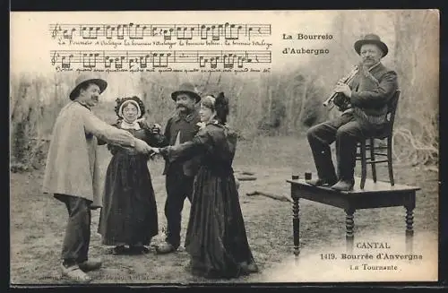 AK Auvergne, La Bourrée, La Tournante