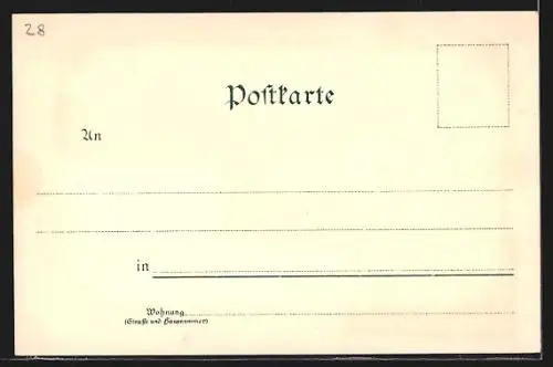 Lithographie Nürnberg, Bayerische Landes-Ausstellung 1896, Staatl.-Anstalten, Armee-MuseumWest-Collonade