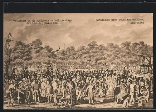 AK Den Haag, Volksfeest 16en September 1816