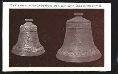 AK Maria-Enzersdorf, Erinnerung an die Glockenweihe am 1. Juni 1924