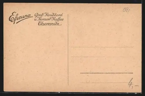 AK Chemnitz, 1. und 2. Etage vom Cafe Efreuna