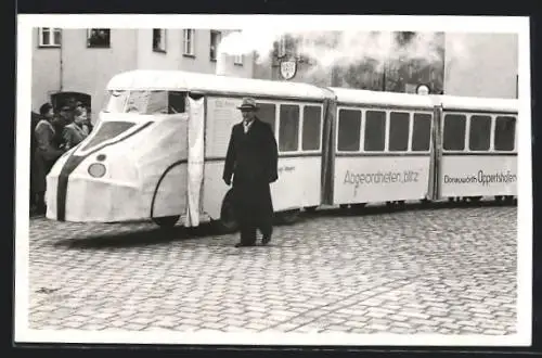 Foto-AK Donauwörth, Fahrzeug zum Fasching ca. 1960