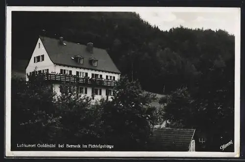 AK Goldmühl bei Berneck im Fichtelgebirge, Gasthof und Pension Schwarzes Ross