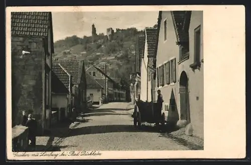 AK Grethen / Bad Dürkheim, Strassenpartie mit Limburg