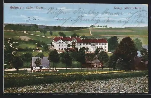 AK Gelenau / Erzgeb., Blick zum König Albert-Heim