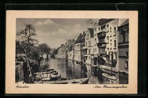 AK Emden / Ostfr., Am Bauerngraben