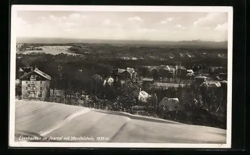 AK Ebenhausen / Isartal, Ortspanorama mit Wendelstein