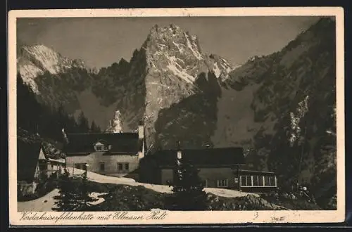 AK Vorderkaiserfelderhütte, Berghütte mit Ellmauerhalt