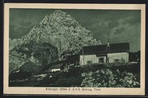 AK Koburger Hütte, Berghütte d. A. V. S. Koburg