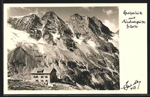 AK Greizerhütte, Berghütte mit Mürchnergruppe im Zillertal