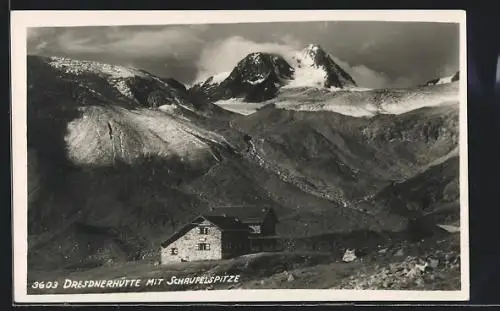 AK Dresdnerhütte, Berghütte mit Schaufelspitze