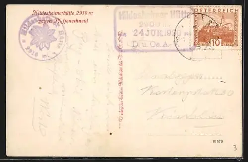 AK Hildesheimerhütte, Gebäudeansicht