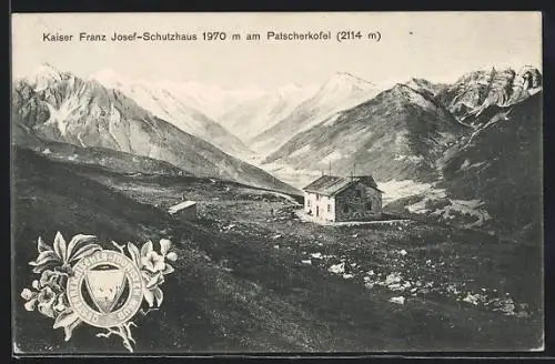 AK Kaiser Franz Josef-Schutzhaus, Panorama am Patscherkofel