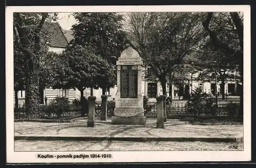 AK Kourim, Pomnik padlým 1914-18