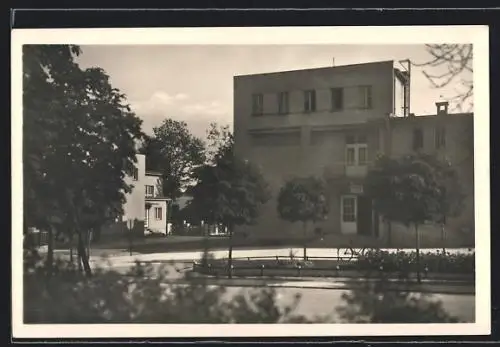 AK Milowitz / Milovice, Gebäude auf dem Truppenübungsplatz