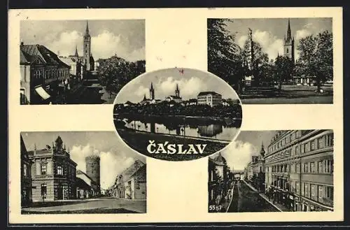 AK Tschaslau / Caslav, Ortspartien, Ortsansicht