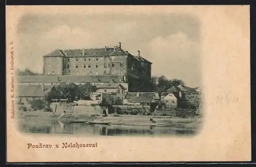 AK Nelahozeves, Blick zum Schloss