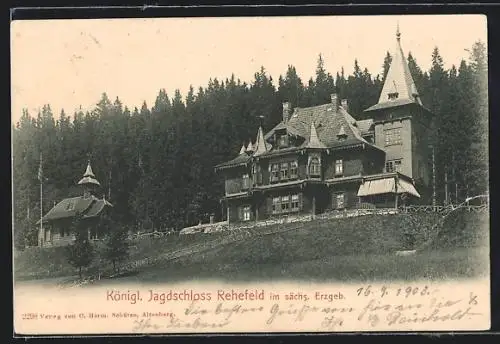 AK Rehefeld i. sächs. Erzgeb., Königliches Jagdschloss