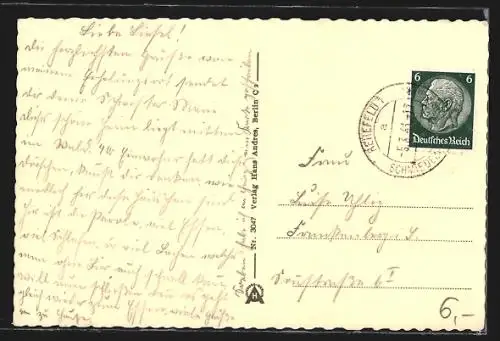 AK Rehefeld / Erzgeb., Grenzbaude im Winter