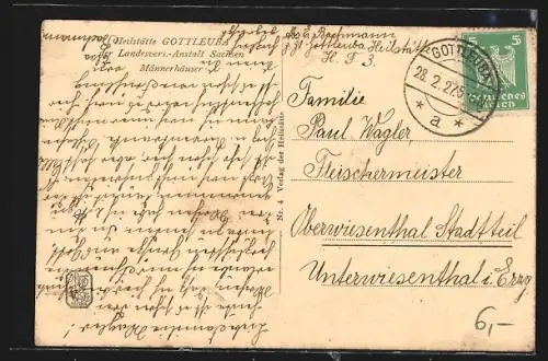 AK Bad Gottleuba, Heilstätte der Landesversicherungsanstalt Sachsen, Männerhäuser