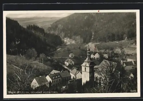 AK Bad Gottleuba, Ortsansicht mit Kirche