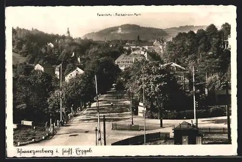AK Schwarzenberg / Erzgeb., Grenzland-Feierstätte i. Rockelmann-Park