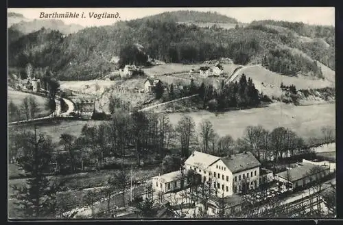 AK Barthmühle i. Vogtland, Gesamtansicht aus der Vogelschau