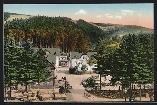 AK Schmiedeberg / Erzgeb., Gasthaus Buschmühle