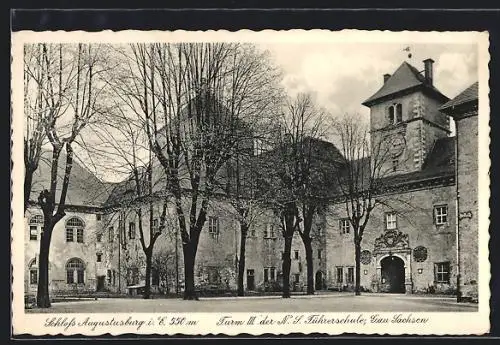 AK Augustusburg / Erzgeb., Schloss Augustusburg, Turm III der N. S. Führerschule
