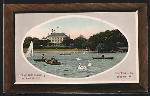 AK Zwickau i. Sa., Schwanenschloss