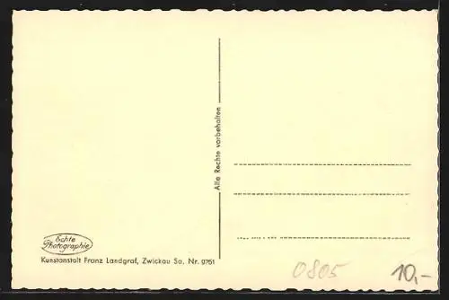 AK Zwickau i. Sa., Blick auf die Kaserne