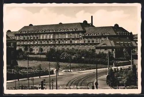 AK Zwickau, Blick auf das Heinrich-Braun-Krankenhaus