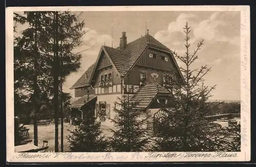 AK Plauen i. V., Touristen-Vereins-Haus auf dem Tenneraberg