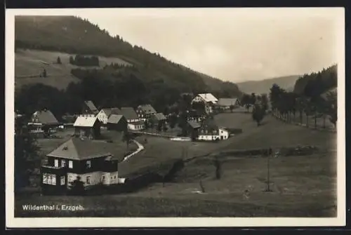 AK Wildenthal / Erzgeb., Ortsansicht aus der Vogelschau