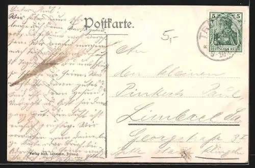 AK Trünzig, Kirche, Alte Schule, Pfarrhaus