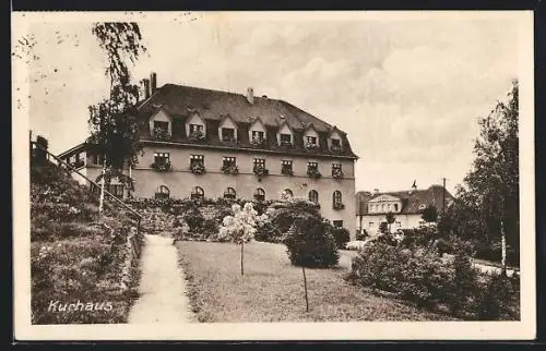 AK Paudritzsch, Erholungsheim Kurhaus Paudritzsch vom Garten gesehen
