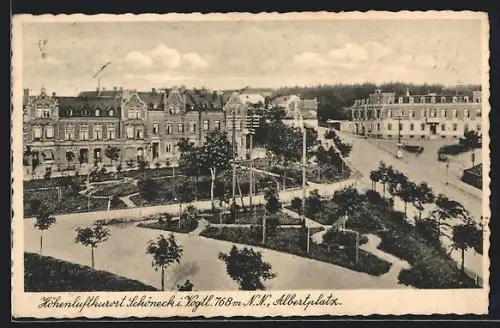 AK Schöneck i. V., Albertplatz