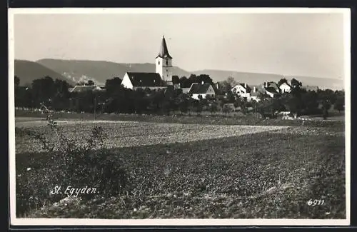 AK Sankt Egyden, Ortsansicht mit Kirche