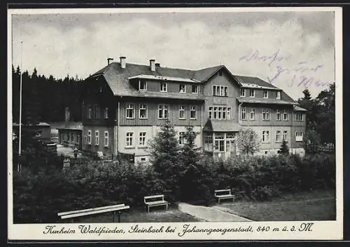 AK Steinbach / Johanngeorgenstadt, Hotel Kurheim Waldfrieden